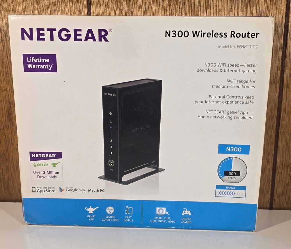 NETGEAR N300 Wireless Router WNR2000v4 WiFi Router